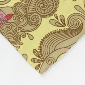 魚および波が付いているパターン フリースブランケット (角)