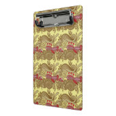 魚および波が付いているパターン ミニクリップボード (アングル2)