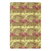 魚および波が付いているパターン ミニクリップボード (裏面)