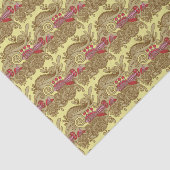 魚および波が付いているパターン 薄葉紙 (詳細)