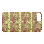 魚および波が付いているパターン Case-Mate iPhoneケース (裏面(横))