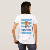 魚および破片 Tシャツ (裏面フル)