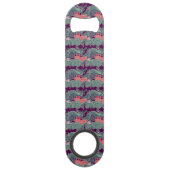 魚および紫色の波が付いているパターン スピード栓抜き (裏面)