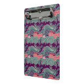 魚および紫色の波が付いているパターン ミニクリップボード (アングル2)