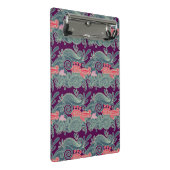 魚および紫色の波が付いているパターン ミニクリップボード (アングル)