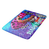 魚お洒落トリオカラフルパーソナライズされた航海の バスマット (アングル)