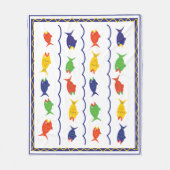 魚お洒落投げ毛布 フリースブランケット (正面)