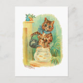 魚かわいらしのケトルLouis Wain cats ポストカード (正面)