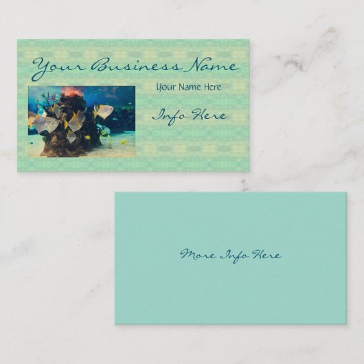 魚かわいらしカラフル水族館の名刺 名刺 (正面/裏面)