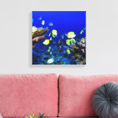 魚かわいらし珊瑚礁 キャンバスプリント (インサイチュ (リビング))