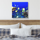 魚かわいらし珊瑚礁 キャンバスプリント (インサイチュ (寝室))