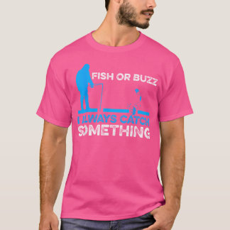 魚かバズいつも何か氷の魚釣り Tシャツ