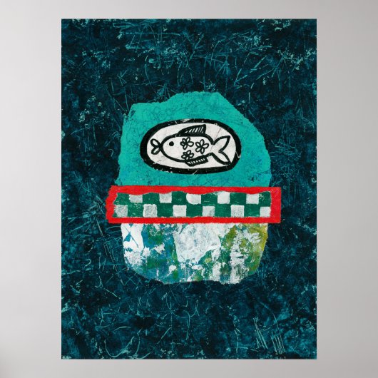 魚がポスターウォールアートを売り込む ポスター (正面)