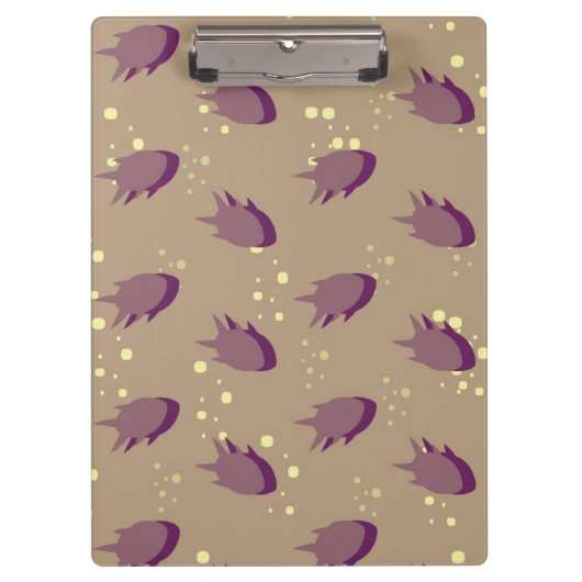 魚が付いているパターン クリップボード (正面)