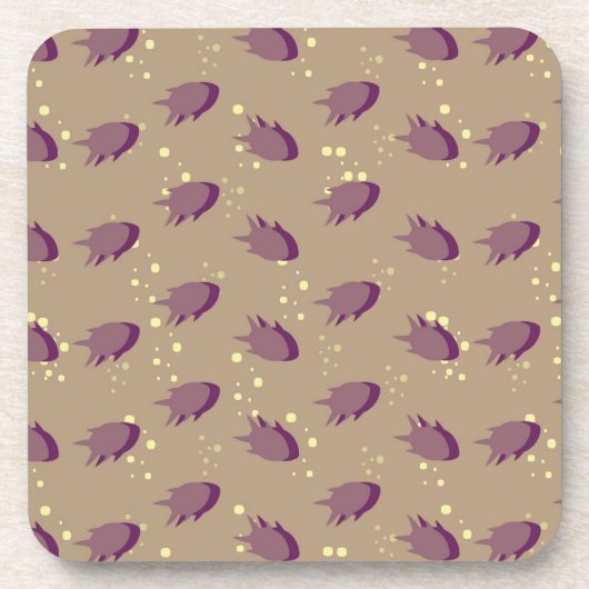 魚が付いているパターン コースター (正面)