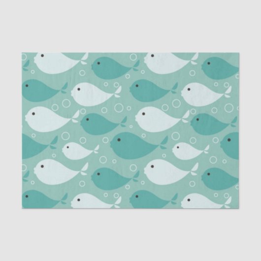 魚が付いているパターン 薄葉紙 (正面)