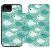 魚が付いているパターン INCIPIO iPhoneウォレットケース (フォリオ Open)