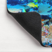 魚が付いているフランスのなフリゲート艦の群れ礁 マウスパッド (コーナー)