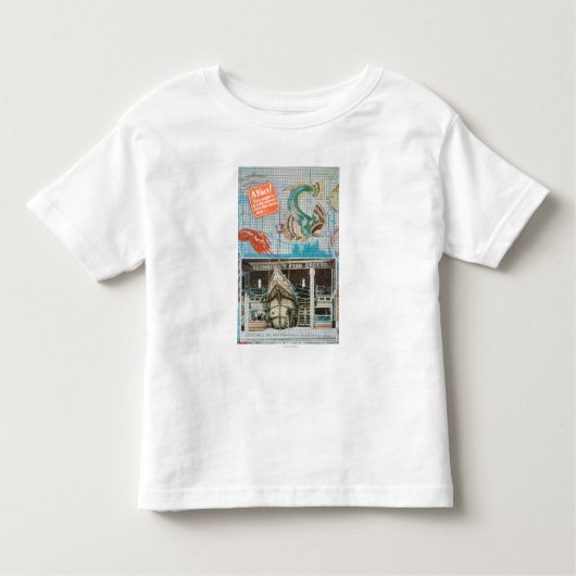 魚が付いているBernsteinの魚の小洞窟の眺め トドラーTシャツ (正面)