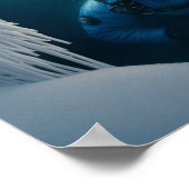 魚が冬に泳ぐように泳ぐ ポスター (角)