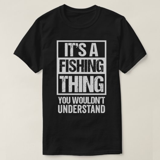 魚が分からない魚釣りの話だ Tシャツ (デザイン正面)