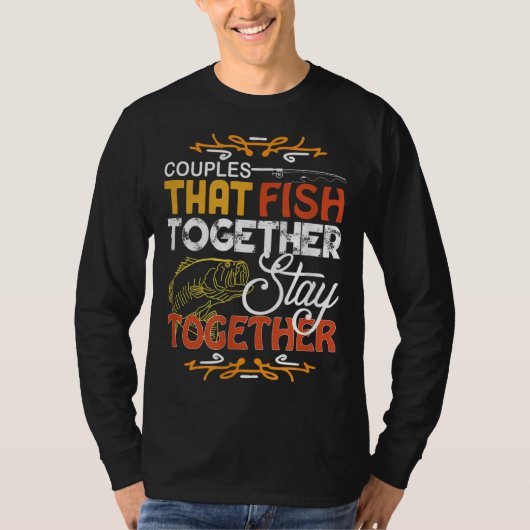 魚が合うカップルが釣り合う Tシャツ (正面)