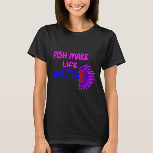 魚が命を作るBetta 692 Tシャツ (正面)