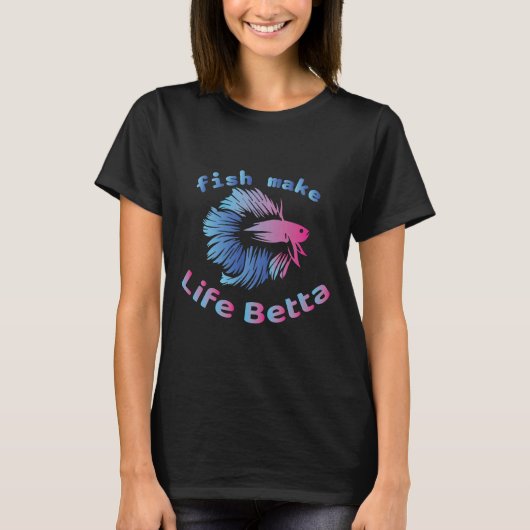 魚が命を作るBetta 695 Tシャツ (正面)