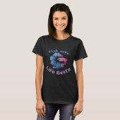 魚が命を作るBetta 695 Tシャツ (正面フル)