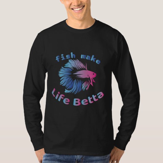 魚が命を作るBetta 695 Tシャツ (正面)