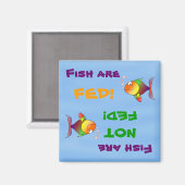 魚が固食べ物を与え結し食べ物を与えない マグネット (正面/裏面)