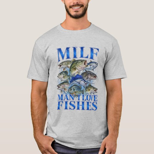 魚が大好きな人 Tシャツ (正面)