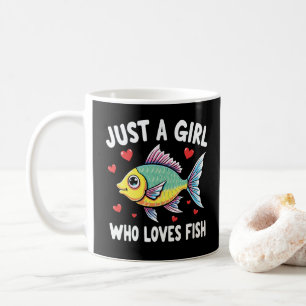 魚が大好きな少女 コーヒーマグカップ