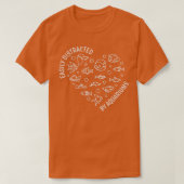 魚が大好きな水槽のハートに気を取られる Tシャツ (デザイン正面)