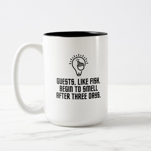 魚が好きな客 ツートーンマグカップ (左)