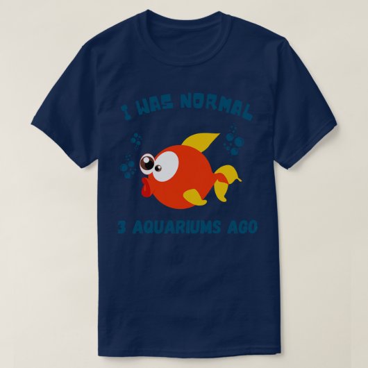 魚が好きな水族館ユーモアおもしろい魚 Tシャツ (デザイン正面)