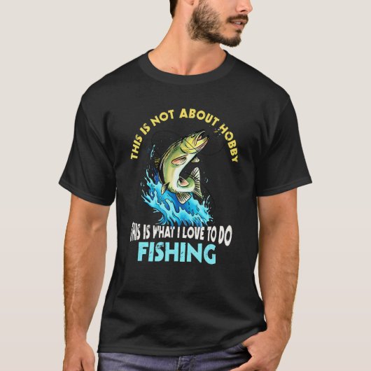 魚が好きな釣り人のためのフィッシングデザイン Tシャツ (正面)