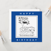 魚が木の漫画に散らかっている カード (正面/裏面インサイチュ)