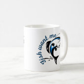 魚が欲しい コーヒーマグカップ (正面右)