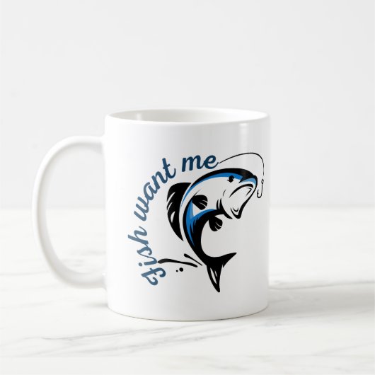 魚が欲しい コーヒーマグカップ (左)