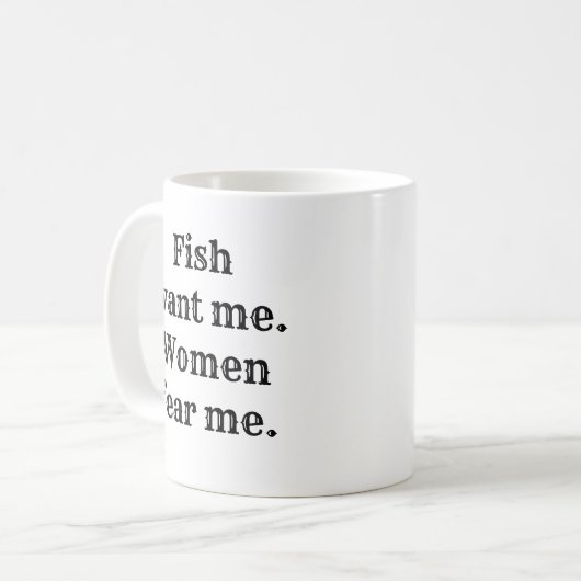 魚が欲しい。女は私を怖がる。   コーヒーマグカップ (正面左)