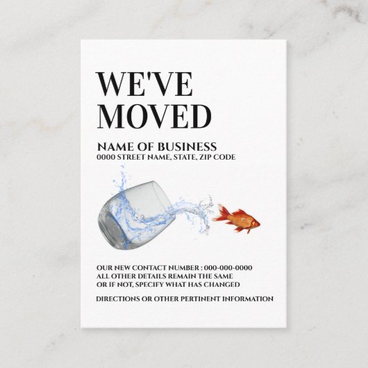 魚が水から移動の発表 名刺 (正面)