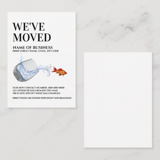 魚が水から移動の発表 名刺 (正面/裏面)