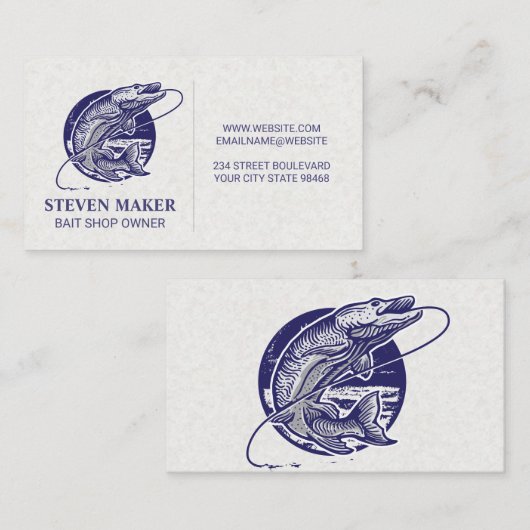 魚が水から飛び出す 名刺 (正面/裏面)