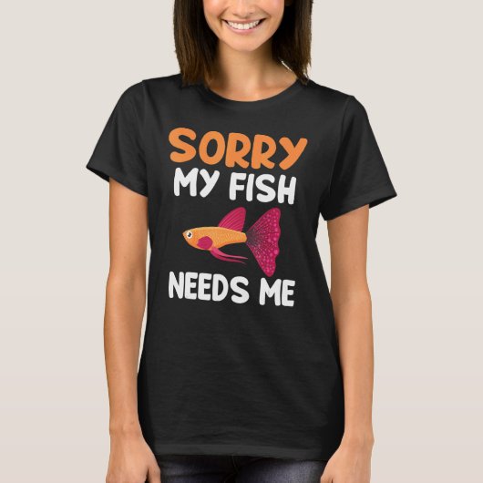 魚が水族館を必要としてごめんなさい Tシャツ (正面)