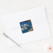 魚が泳いでいる スクエアシール (封筒)