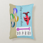 魚が泳ぐアサリ： アクセントクッション (正面(垂直))