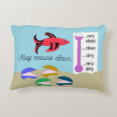 魚が泳ぐアサリ： アクセントクッション (裏面)