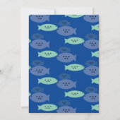 魚が泳ぐ水族館ブルーベビーシャワーが登場 招待状 (裏面)