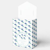 魚が泳ぐ青い赤ちゃんシャワー フェイバーボックス (オープン)